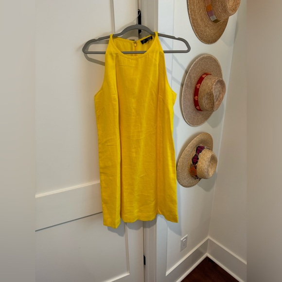 J.CREW, NWT, medium tall, Maxine high neck shift dress in linen - Picture 3 of 5